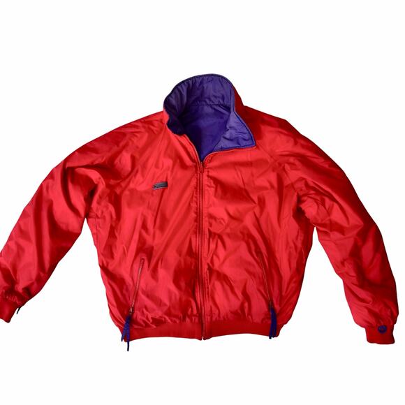 Vintage Columbia Reversible Jacket Men’s XL Purple Red 3M Thinsulate 80s 90s - Picture 6 of 13